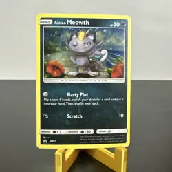 Alolan Meowth Black Star Promo Holo Pokemon TCG Card Sun & Moon - FAST SHIPPING! - Image 1