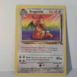 Pokemon TCG Dragonite 19/62 Fossil Non-Holo Rare Card Unlimited LP-NM Excellent - Image 3