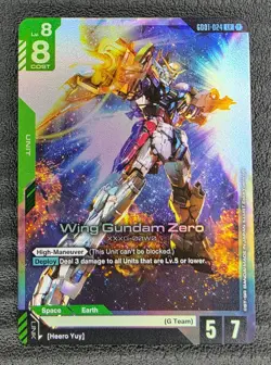 Wing Gundam Zero Bandai Gundam Card Game G001-024 LR Holo Unit Card - Image 1