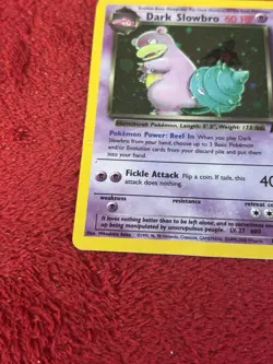 Dark Slowbro 12/82 Team Rocket Holo Wotc Pokemon Card Played - Image 4