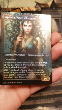 Aphelia, Viper Whisperer FOIL Proxy Playtest Card with Custom Fantasy Art - Image 2