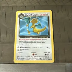 Dark Dragonite 22/82 Team Rocket Non-Holo Rare Pokemon Card TCG - Image 1