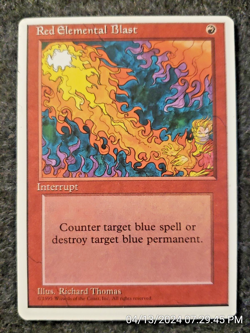 Red Elemental Blast Revised NEAR MINT Red Common MAGIC GATHERING CARD (DS3D1F3) - Image 1