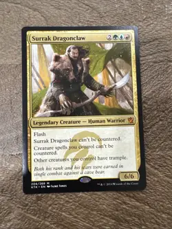 Surrak Dragonclaw Khans of Tarkir Card 206/269 MTG, LP, Regular Mythic - Image 1