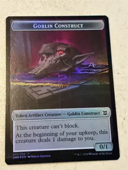 mtg foil token Cat // Goblin Construct, 002/011, Zendikar Rising, unplayed - Image 2