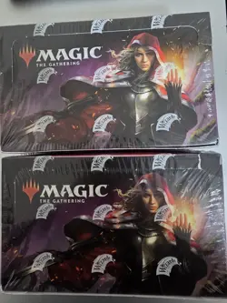 2 MAGIC THE GATHERING-THRONE OF ENDRAINE SEALED BOX BOOSTER PACKS, SEE PICS - Image 1