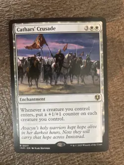 MTG Cathars' Crusade, NM English Innistrad Remastered MTG Free Shipping - Image 1