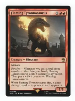 MTG - Flaming Tyrannosaurus - Doctor Who Commander - Near Mint - Image 1