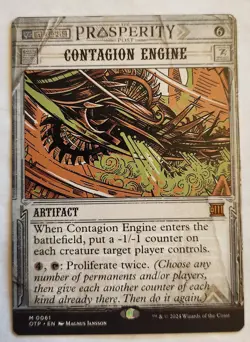 Contagion Engine Outlaws of Thunder Junction: Breaking News Regular Mythic NM+ - Image 1