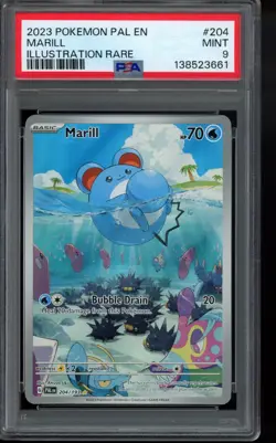 PSA 9 - 2023 Marill 204/193 Sv02: Paldea Evolved Holo Pokemon - Image 1