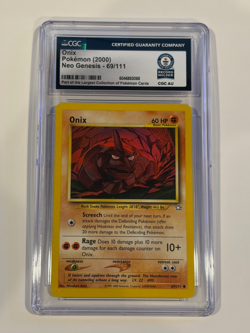 GUINNESS WORLD RECORDS CGC SLAB! 2000 Pokemon Neo Genesis Onix #69/111 - Image 1
