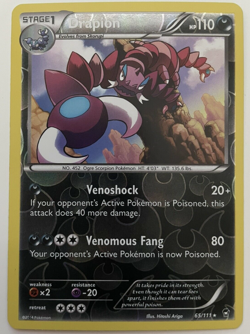 Pokemon - Drapion 65/111 - Furious Fists - Reverse Holo Rare - NM/M - NEW - Image 1