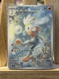 Raboot 147/142 Illustration Rare IR Pokemon Sv07: Stellar Crown NEAR MINT NM - Image 1