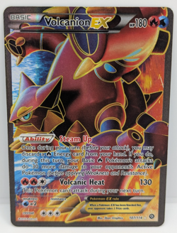 Volcanion EX (Full Art) 107/114 XY - Steam Siege Holo LP Pokemon - Image 1