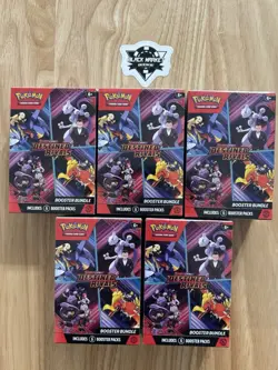 Pokemon TCG Destined Rivals Booster Bundle 6 Packs (5x Total) Sealed - Image 1