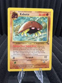 Kabuto 50/62 - Fossil Unlimited Edition - WOTC Pokemon LP - Image 1