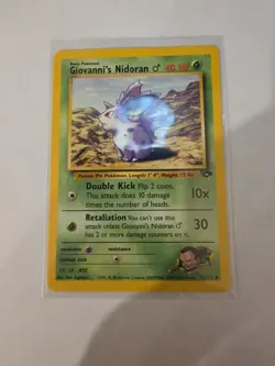 Giovanni's Nidoran 76/132 Pokemon TCG Gym Challenge Unlimited LP - Image 3