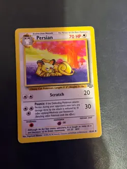 Pokemon TCG Persian 42/64 Jungle set Uncommon card 1999 WOTC - Image 1