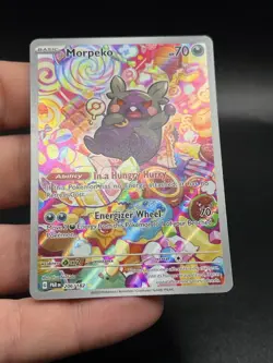 Morpeko Holo Pokemon 206/182 Sv04: Paradox Rift 2023 NM BM3 - Image 2