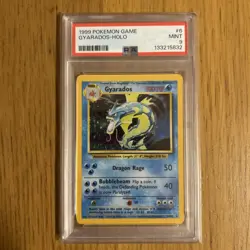 1999 Pokemon Gyarados Holo Card PSA 9 Base Set 6/102 - Image 1