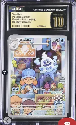 Pokemon TCG Vanillish Stamped Promo 190/182 Paradox Rift CGC 10 PRISTINE🔥 - Image 1