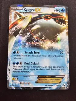 Kyogre EX 26/108 Dark Explorers Black & White Pokemon TCG - Image 1