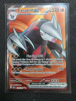 Excadrill ex 160/086 NM - Full Art Ultra Rare - 2025 TCG Pokemon Black Bolt - Image 1