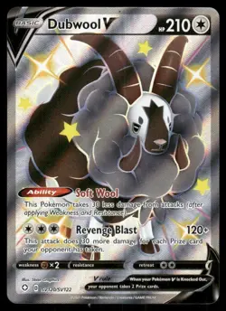 Pokemon Tcg Dubwool V SV120/SV122 Shining Fates: Shiny Vault Holo NM - Image 1
