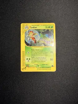 Pokemon TCG Damaged Ledian H14/32 Skyridge Holo Rare eReader - Image 1