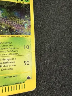 Pokemon TCG Damaged Ledian H14/32 Skyridge Holo Rare eReader - Image 3