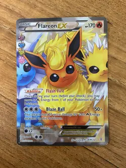 Pokemon Flareon EX Full Art RC28-32 Generations Radiant Collection DMG - Image 1