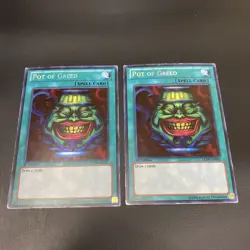 Yugioh - Pot of Greed LCJW-EN061 1st Edition SECRET PL X2 - SET - Image 1