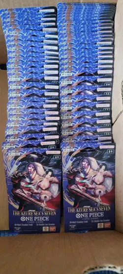 One Piece OP14 Sleeved Booster Pack The Azure Sea's Seven *55 Packs* New Sealed - Image 1