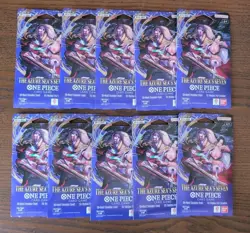 (10) One Piece TCG: The Azure Sea's Seven Sleeved Booster OP-14 English. - Image 1