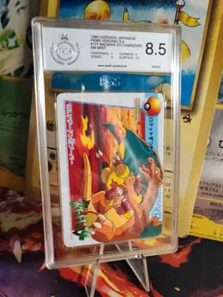 Pokemon Card 107 Charizard VS Magmar Carddass Vending Serie Japanese PGS PSA 8.5 - Image 1
