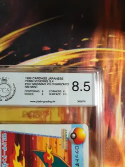 Pokemon Card 107 Charizard VS Magmar Carddass Vending Serie Japanese PGS PSA 8.5 - Image 4