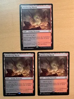 MTG Smoldering Marsh X3 Cards, Commander - Image 1