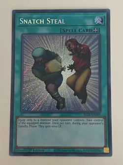 Yugioh - Snatch Steal - 1st Edition Secret Rare NM - Plus Free Holo Card A - Image 1