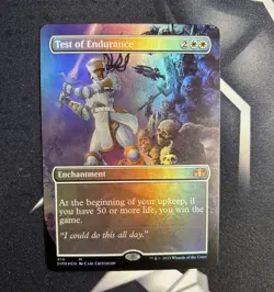 MTG - Test of Endurance - Dominaria Remastered - Borderless FOIL - Near Mint NM - Image 1