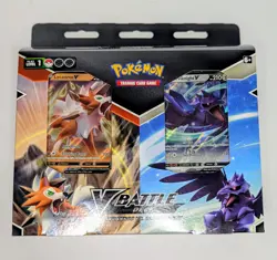 Pokemon TCG v Battle Card Lycanroc vs Corviknight Double Deck New Sealed Set NIB - Image 1