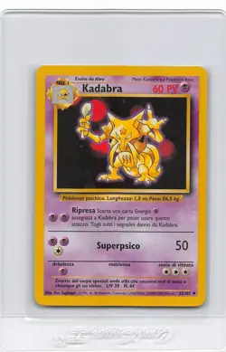Kadabra 32/102 - ITALIAN - Base Set - Unlimited - VINTAGE POKEMON CARD - NM - Image 1