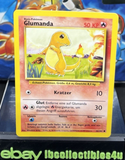 Pokemon TCG Glumanda Charmander 46 /102 Base Set Unlimited WOTC German Card NM - Image 1