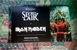 MTG Secret Lair x Iron Maiden Eddie Unchained Rainbow Foil Sealed - Image 1