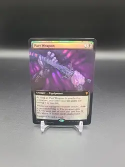 Foil Pact Weapon (Extended Art) #576 (NM) Baldur's Gate CLB Magic MTG - Image 1