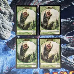 4x Wurm Token (Magic 2013) MTG - Image 1