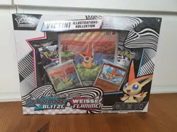 Pokemon Schwarze Blitze & Weisse Flammen Victini Illustrations Kollektion NEU - Image 1