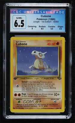 Cubone 1st Ed. Pokemon Jungle CGC 6.5 1999 - Image 1