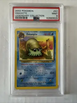 2002 Pokemon PSA 9 Non-holo Omanyte - 57/110 Legendary Collection MINT - Image 1