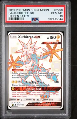 XURKITREE GX Shiny Vault Holo Hidden Fates #SV58 PSA 10 Pokemon [Nostalgium] - Image 1