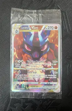 Pokemon TCG *SEALED* Lucario VSTAR SWSH291 Crown Zenith Promo (English) - NM - Image 3